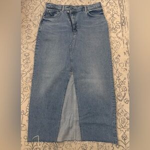 Reformation Nila Long Denim Skirt